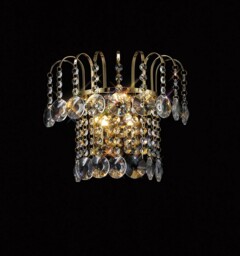 Rosina Wall Lamp Switched 2 Light French Gold, Crystal - thumbnail 2
