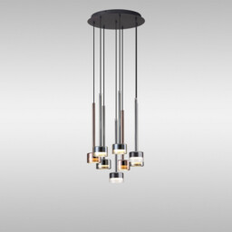 Tonic Round Pendant, 8 Light, With Replaceable 12W LEDs, 4000K, Black/Chrome/Bronze/Copper - thumbnail 2