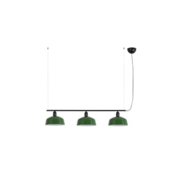 Tatawin Medium Bar Pendant Ceiling Light Black, Gloss Green 3x E27