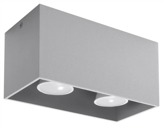 Quad 2 Light Ceiling Grey, GU10 - image 1