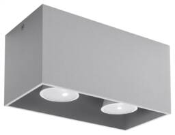 Quad 2 Light Ceiling Grey, GU10