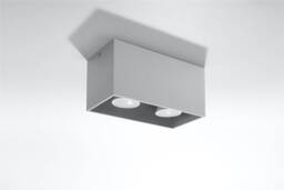 Quad 2 Light Ceiling Grey, GU10 - thumbnail 2