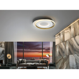 Limbos Integrated Led Semi Flush Light White, Gold 3000K 4400Lm - thumbnail 2
