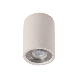 Levi Round Spotlight, 1 x GU10 (Max 12W), IP65, White Concrete, 2yrs Warranty - thumbnail 5