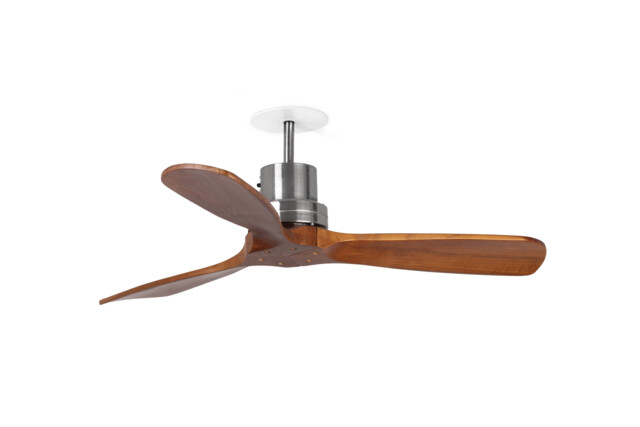 Lantau Recessed 107cm Ceiling Fan Matt Nickel, Walnut Blades - image 1