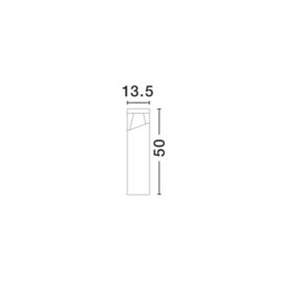 Lock Outdoor Bollard Aluminium Dark Grey White, LED 12W 1047Lm IP54 3000K/4000K AC Driver Included - thumbnail 3