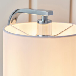 Canning Table Lamp Chrome, White Silk Effect, E14 - thumbnail 5