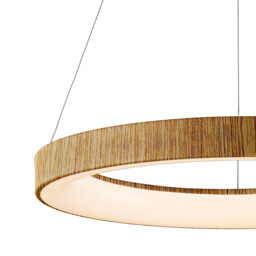 Niseko II Ring Pendant 65cm 50W LED, 2700K-5000K Tuneable, 3760lm, Remote Control & APP, Wood, 3yrs Warranty - thumbnail 5