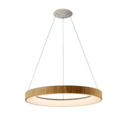 Niseko II Ring Pendant 65cm 50W LED, 2700K-5000K Tuneable, 3760lm, Remote Control & APP, Wood, 3yrs Warranty