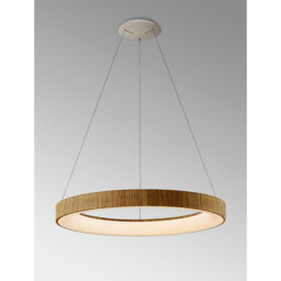 Niseko II Ring Pendant 65cm 50W LED, 2700K-5000K Tuneable, 3760lm, Remote Control & APP, Wood, 3yrs Warranty - thumbnail 2