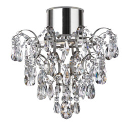 1 Light Bathroom Chandelier Chrome, K5 Crystals IP44, GU10 - thumbnail 1