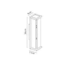 Meribel Wall Lamp 2 x E27, IP54, Graphite - thumbnail 2