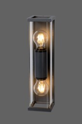 Meribel Wall Lamp 2 x E27, IP54, Graphite - thumbnail 3
