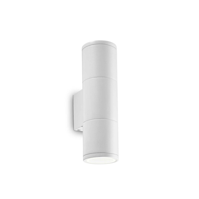 Gun  2 Light Outdoor Small Up Down Wall Light White, Oyster IP44, GU10