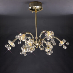 Octavia Pendant 9 Light G4 French Gold/Crystal, NOT LED/CFL Compatible - thumbnail 2