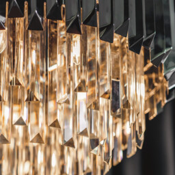 Valetta Pendant Polished Stainless Steel & Crystal (K5) Glass 6 Light Dimmable IP20 - E14 - thumbnail 5