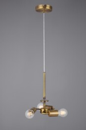 Baymont Antique Brass 3m 3 Light E27 Universal Ceiling Pendant, Suitable For A Vast Selection Of Shades - thumbnail 2