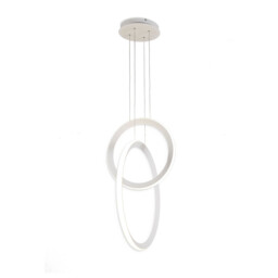 Kitesurf Double Loop Pendant, 48W LED, 3000K, 3840lm, White, 3yrs Warranty - thumbnail 1