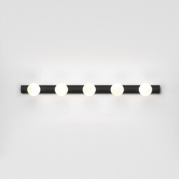 Cabaret 5 Bathroom 5 Lamp Wall Light Matt Black - thumbnail 2