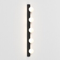 Cabaret 5 Bathroom 5 Lamp Wall Light Matt Black - thumbnail 3