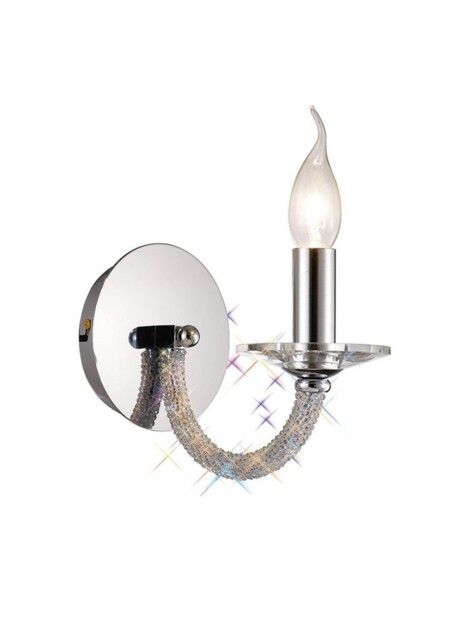 Elena Wall Lamp Switched 1 Candle Light Polished Chrome, Crystal - image 1