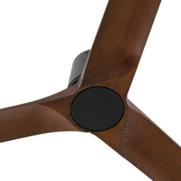 Heywood Tub 132cm Ceiling Fan Black, Walnut Blades - thumbnail 3