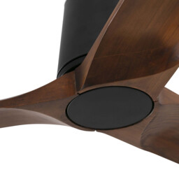 Heywood Tub 132cm Ceiling Fan Black, Walnut Blades - thumbnail 5