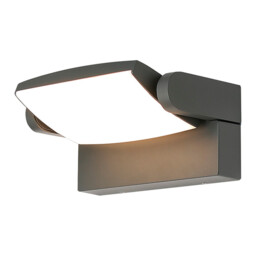 Hood Wall Lamp, 12W LED, 3000K, 1100lm, IP65, Dark Grey, 3yrs Warranty - thumbnail 1