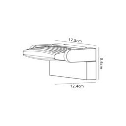 Hood Wall Lamp, 12W LED, 3000K, 1100lm, IP65, Dark Grey, 3yrs Warranty - thumbnail 3