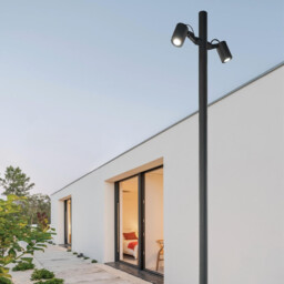 Calisto 2 Light Outdoor Lamp Posts Sandy Black LED 3000K IP65 - thumbnail 2