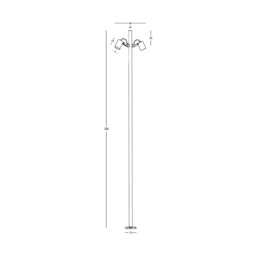 Calisto 2 Light Outdoor Lamp Posts Sandy Black LED 3000K IP65 - thumbnail 3