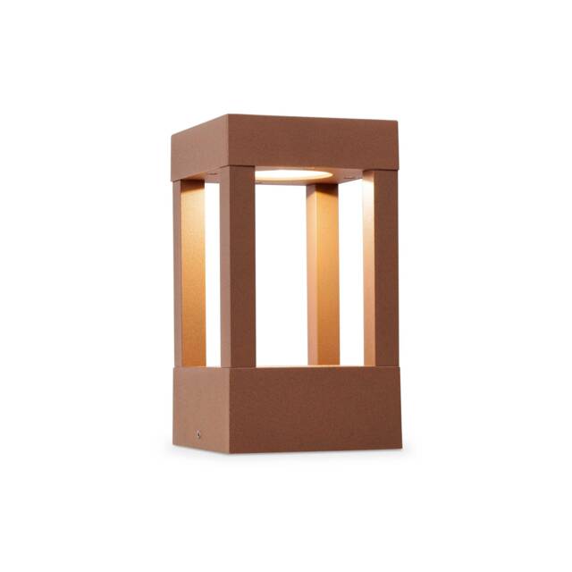 Agra LED Outdoor Pedestal Light Rust Brown IP54 - image 1