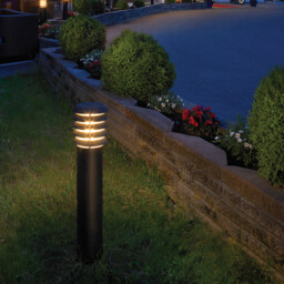 Alta 1 Light Large Outdoor Bollard Light Black IP65, E27 - thumbnail 2