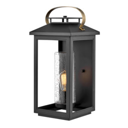 Hinkley Atwater Outdoor Wall Lantern Black, IP44 - thumbnail 1