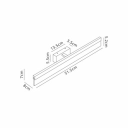 Victor Wall Lamp, 12W LED, 3000K, 1000lm, IP44, Sand Black - thumbnail 2