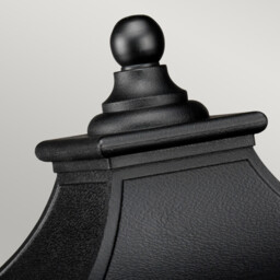 Bedford 1 Light Medium Pedestal Lantern - Mystic Black Finish, E27 - thumbnail 2