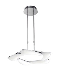 Mistral Telescopic 30W LED Round 3000K, 2700lm, Polished Chrome, Frosted Acrylic - thumbnail 1