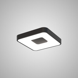 Coin Square Ceiling 56W LED With Remote Control 2700K-5000K, 2500lm, Black, 3yrs Warranty - thumbnail 2