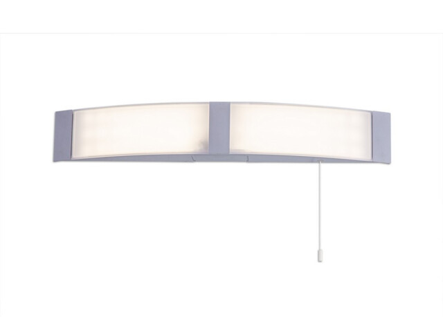 Lyons Bathroom Wall Lamp c, w Shaver Socket & Pull Switch, 1 x 10W LED, 4000K, 900lm, IP44, White, 3yrs Warranty - image 1