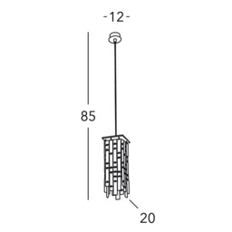 Prisma Designer Crystal Pendant Light Polished Chrome, 1x G9 - thumbnail 2