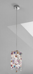 Prisma Designer Crystal Pendant Light Polished Chrome, 1x G9