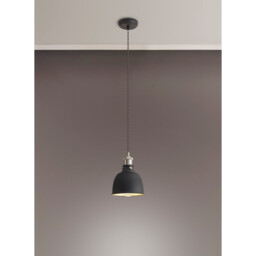 Carmel Small Ceiling Pendant, E27, Graphite, Satin Nickel, Silver - thumbnail 3