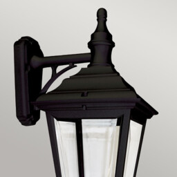 Kerry 1 Light Outdoor Coastal Wall Lantern Light Black IP44, E27 - thumbnail 2