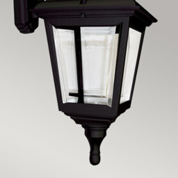 Kerry 1 Light Outdoor Coastal Wall Lantern Light Black IP44, E27 - thumbnail 3