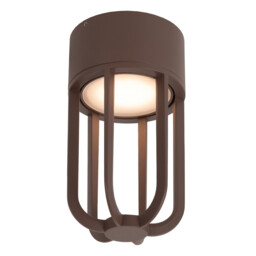 Lucide WELLS - Flush ceiling light Indoor/Outdoor - Ø 10 cm - LED - 1x8W 2700K - IP54 - Rust Brown - Essential - thumbnail 3