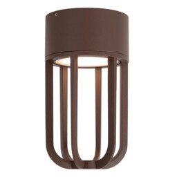 Lucide WELLS - Flush ceiling light Indoor/Outdoor - Ø 10 cm - LED - 1x8W 2700K - IP54 - Rust Brown - Essential - thumbnail 1