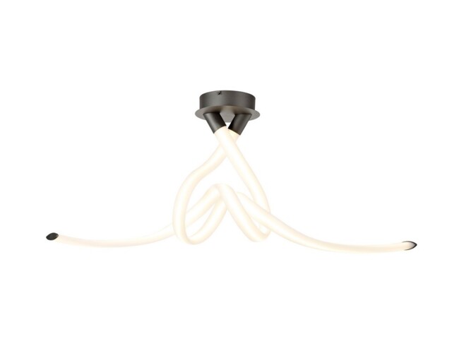 Armonia Semi Flush Ceiling Bow, Dimmable, 50W LED, 3000K, 3750lm, Titanium, Frosted Acrylic - image 1