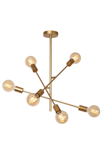 Lucide LESTER - Flush ceiling light - 6xE27 - Matt Gold / Brass - image 1