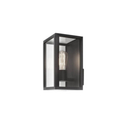 Zest Outdoor Wall Lantern Black Aluminium Clear Glass LED E27 IP54 - thumbnail 3