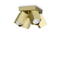 Dynamite Square Ceiling Spotlight Clusters Brass 4x GU10